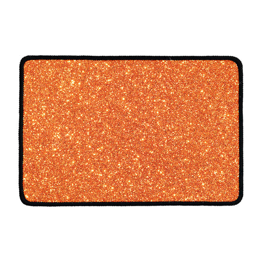 Orange (NOT Real) Glitter Print Kitchen Mat
