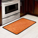 Orange (NOT Real) Glitter Print Kitchen Mat
