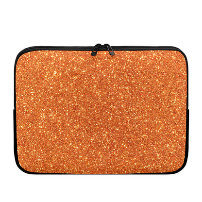 Orange (NOT Real) Glitter Print Laptop Sleeve