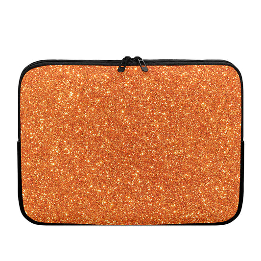 Orange (NOT Real) Glitter Print Laptop Sleeve