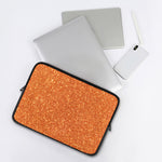 Orange (NOT Real) Glitter Print Laptop Sleeve