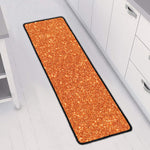 Orange (NOT Real) Glitter Print Long Kitchen Mat