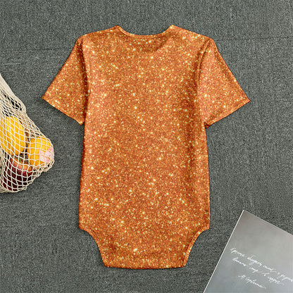 Orange (NOT Real) Glitter Print Men's Bodysuit