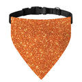 Orange (NOT Real) Glitter Print Over The Collar Dog Bandana