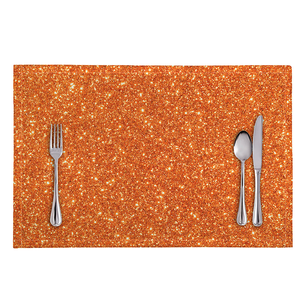 Orange (NOT Real) Glitter Print Placemat