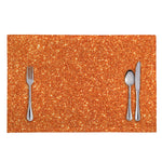 Orange (NOT Real) Glitter Print Placemat