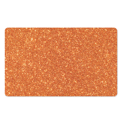 Orange (NOT Real) Glitter Print Polyester Doormat
