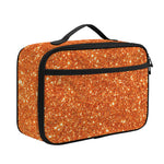 Orange (NOT Real) Glitter Print Portable Lunch Bag