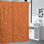 Orange (NOT Real) Glitter Print Premium Shower Curtain