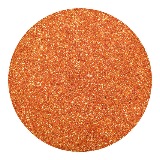 Orange (NOT Real) Glitter Print Round Blanket