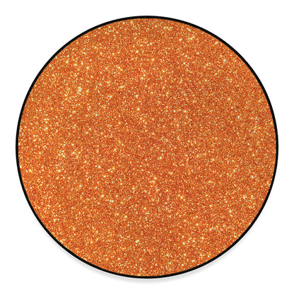 Orange (NOT Real) Glitter Print Round Floor Mat