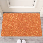 Orange (NOT Real) Glitter Print Rubber Doormat