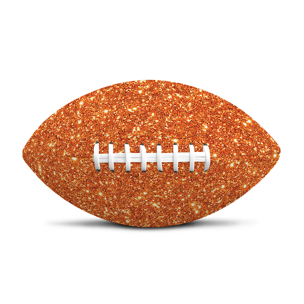 Orange (NOT Real) Glitter Print Rugby Ball