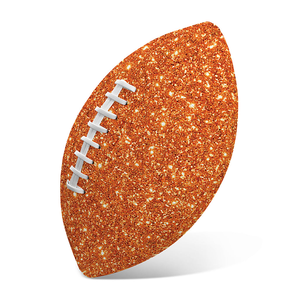 Orange (NOT Real) Glitter Print Rugby Ball
