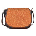 Orange (NOT Real) Glitter Print Saddle Bag