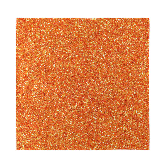Orange (NOT Real) Glitter Print Silk Bandana
