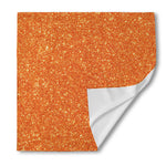 Orange (NOT Real) Glitter Print Silk Bandana