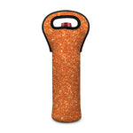 Orange (NOT Real) Glitter Print Single Neoprene Wine Tote