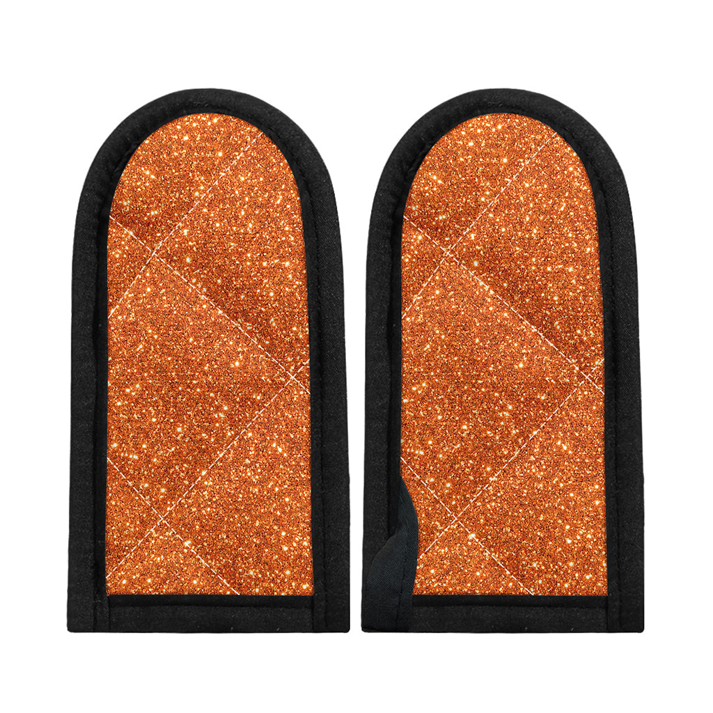 Orange (NOT Real) Glitter Print Skillet Handle Cover