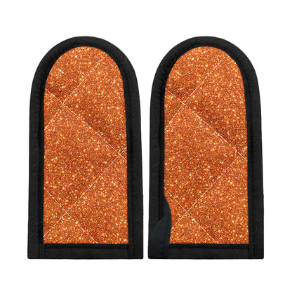 Orange (NOT Real) Glitter Print Skillet Handle Cover