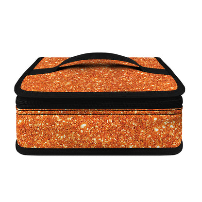 Orange (NOT Real) Glitter Print Small Lunch Bag