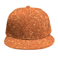 Orange (NOT Real) Glitter Print Snapback Cap