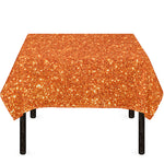 Orange (NOT Real) Glitter Print Tablecloth