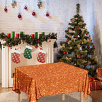 Orange (NOT Real) Glitter Print Tablecloth