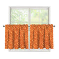 Orange (NOT Real) Glitter Print Tier Curtains