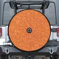 Orange (NOT Real) Glitter Print Tire Cover With Camera Hole