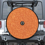 Orange (NOT Real) Glitter Print Tire Cover With Camera Hole