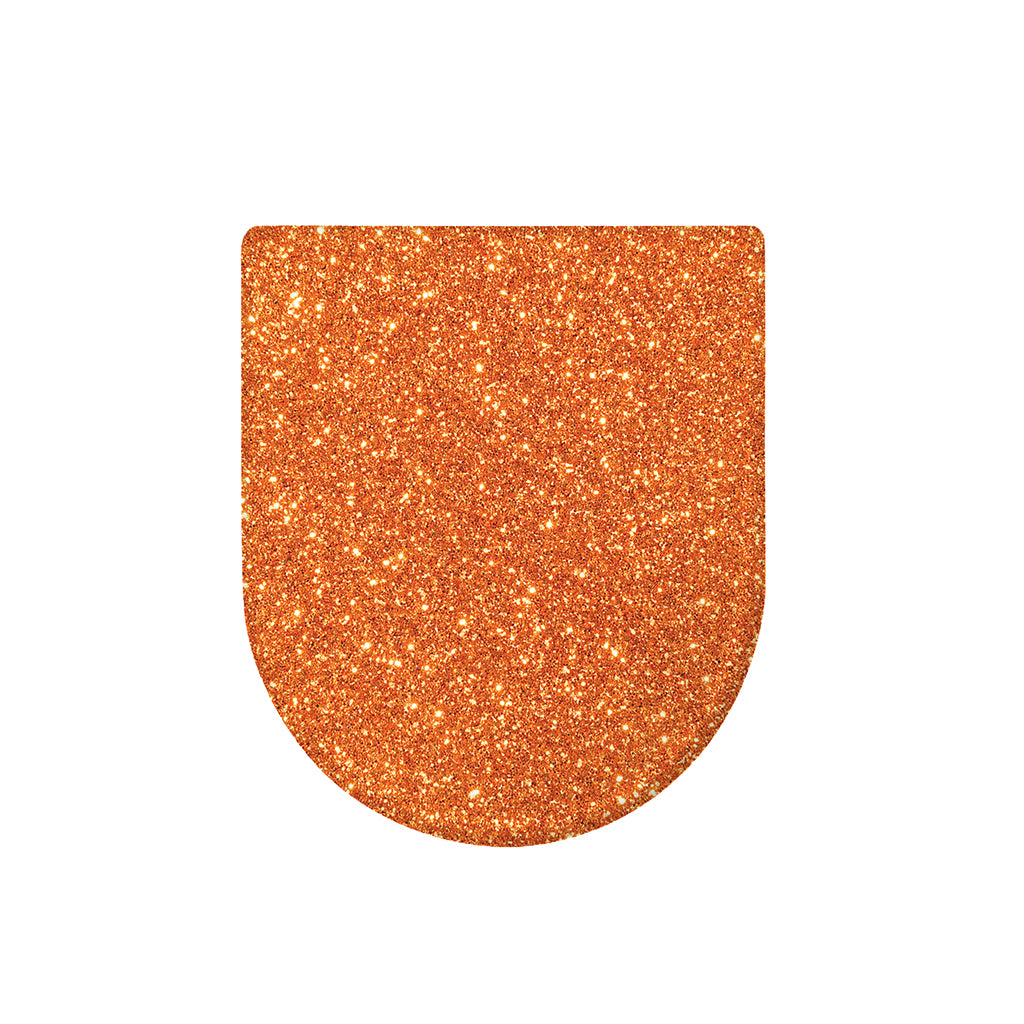 Orange (NOT Real) Glitter Print Toilet Lid Cover
