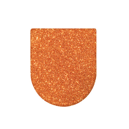 Orange (NOT Real) Glitter Print Toilet Lid Cover