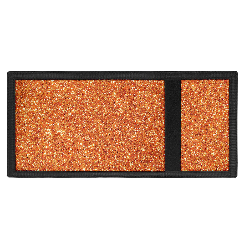 Orange (NOT Real) Glitter Print Trifold Wallet