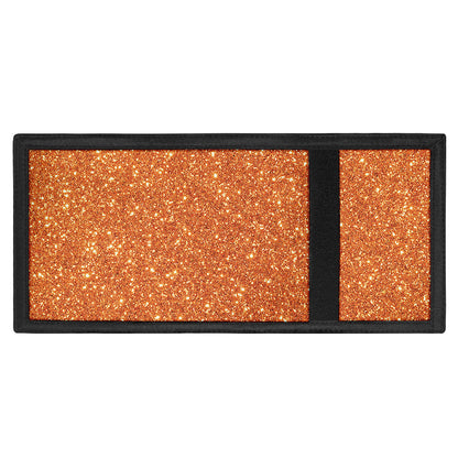Orange (NOT Real) Glitter Print Trifold Wallet