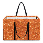 Orange (NOT Real) Glitter Print Utility Tote Bag