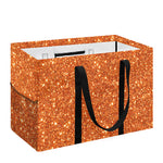 Orange (NOT Real) Glitter Print Utility Tote Bag