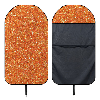 Orange (NOT Real) Glitter Print Waterproof Car Seat Cover