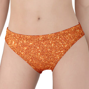 Orange (NOT Real) Glitter Print Women's Panties