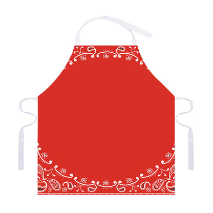 Orange Paisley Bandana Print Adjustable Apron