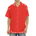 Orange Paisley Bandana Print Aloha Shirt