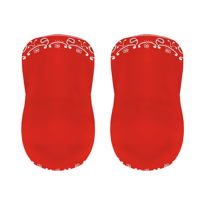 Orange Paisley Bandana Print Bar Stool Covers