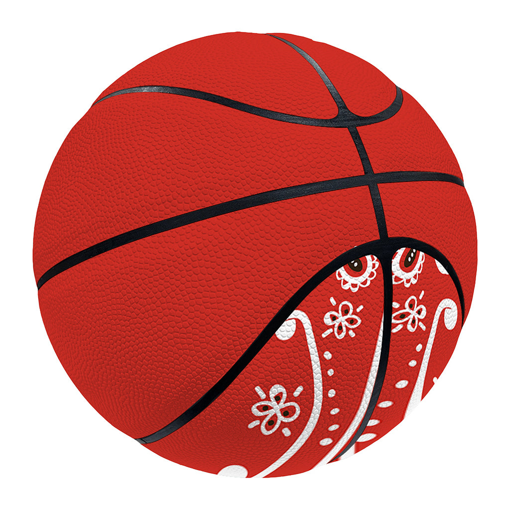 Orange Paisley Bandana Print Basketball