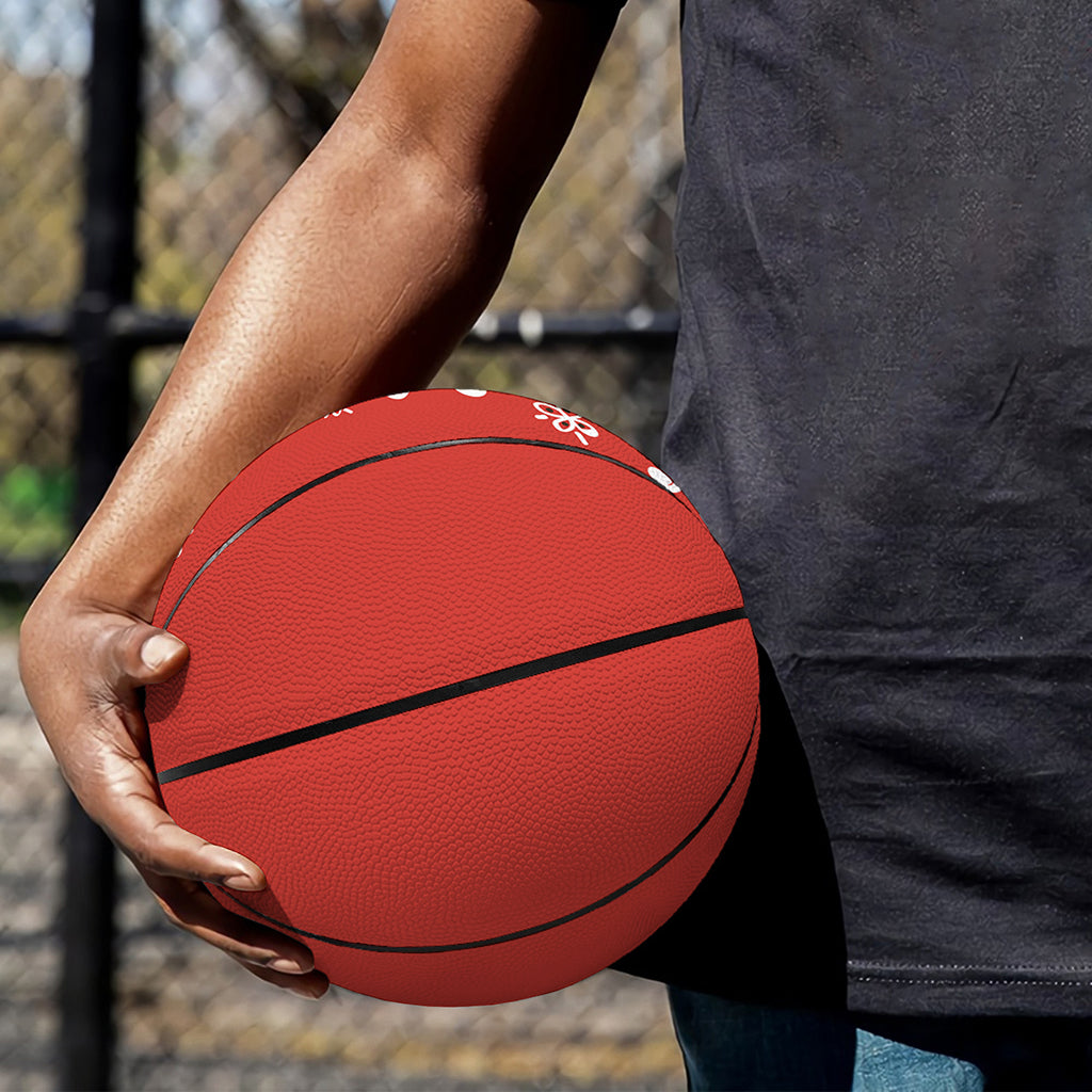 Orange Paisley Bandana Print Basketball