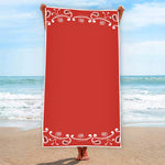 Orange Paisley Bandana Print Beach Towel