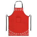 Orange Paisley Bandana Print Bib Apron With Pocket
