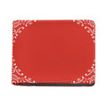 Orange Paisley Bandana Print Bifold Wallet