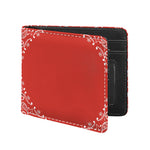 Orange Paisley Bandana Print Bifold Wallet