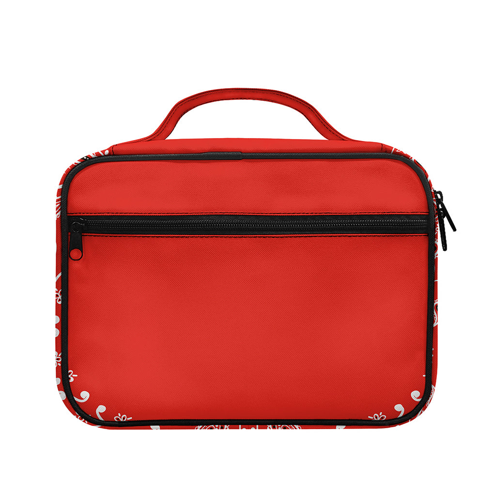 Orange Paisley Bandana Print Briefcase Bible Bag