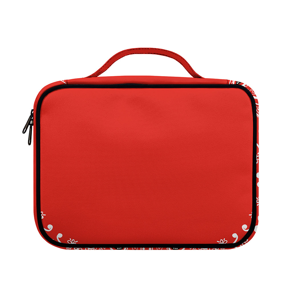 Orange Paisley Bandana Print Briefcase Bible Bag